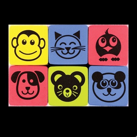 Flipside Magnetic Whiteboard Animal Student Erasers Bulk Class, 36PK 35020-3